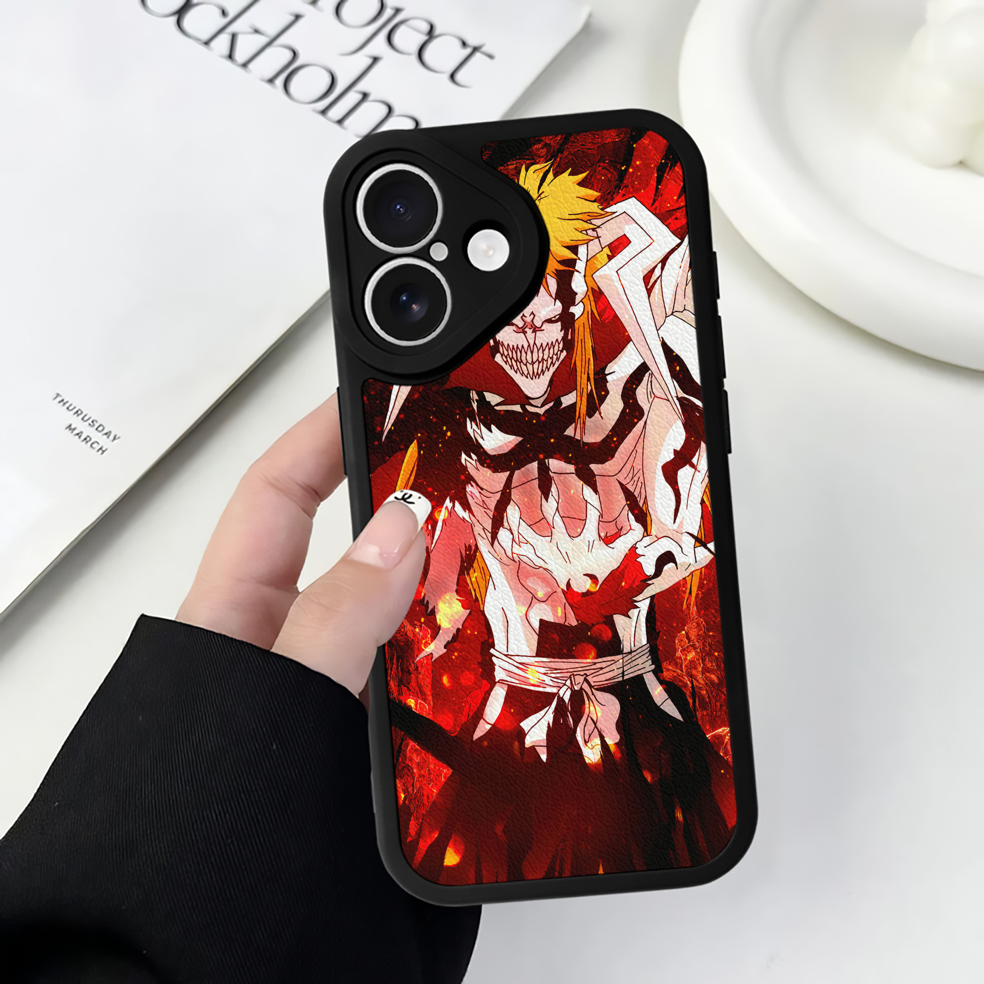 （画像用） ブリーチ BLEACH 【iPhone 16シリーズ対応】シリコンスマホケース（レザー調） 材質：シリコン